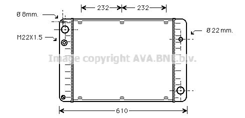 AVA QUALITY COOLING Radiaator,mootorijahutus PR2006